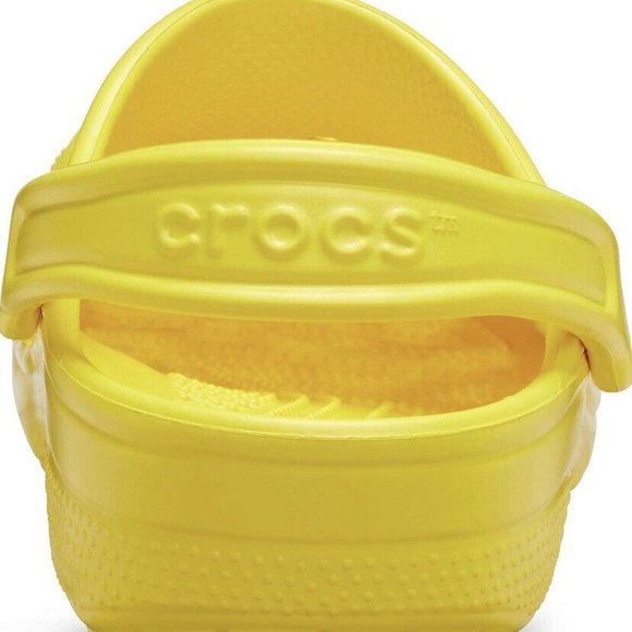 Crocs Classic Clog Slip On Shoes Lemon Yellow - Unisex Crocs - Picture 5 of 5